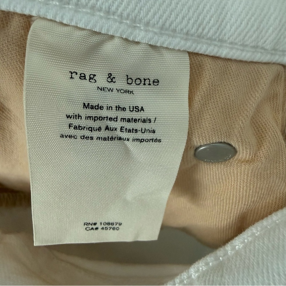 Rag & Bone Nina High Rise Ankle Skinny Jeans White 29 NWT - Picture 8 of 8